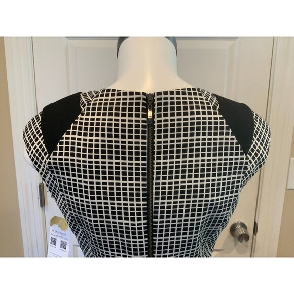 Cue Black & White Geometric Patterned Dress, Size 10 (AUS) Small (US), NWT! $295 - Picture 6 of 9